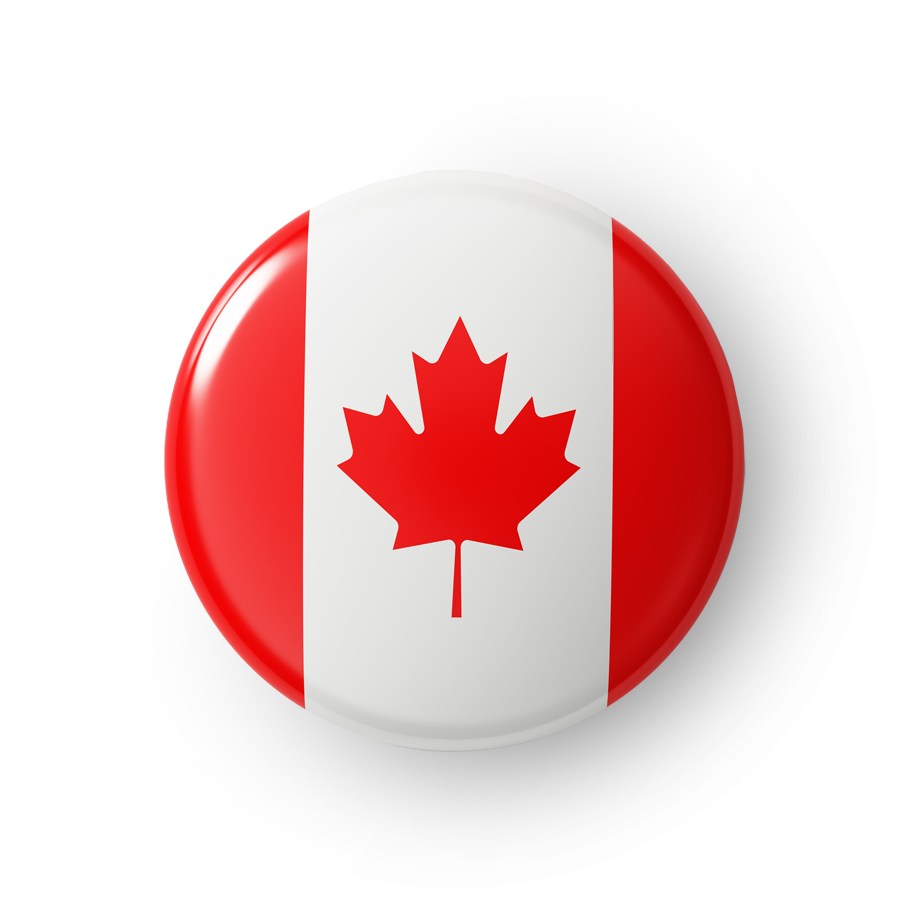 Canadian flag button souvenir
