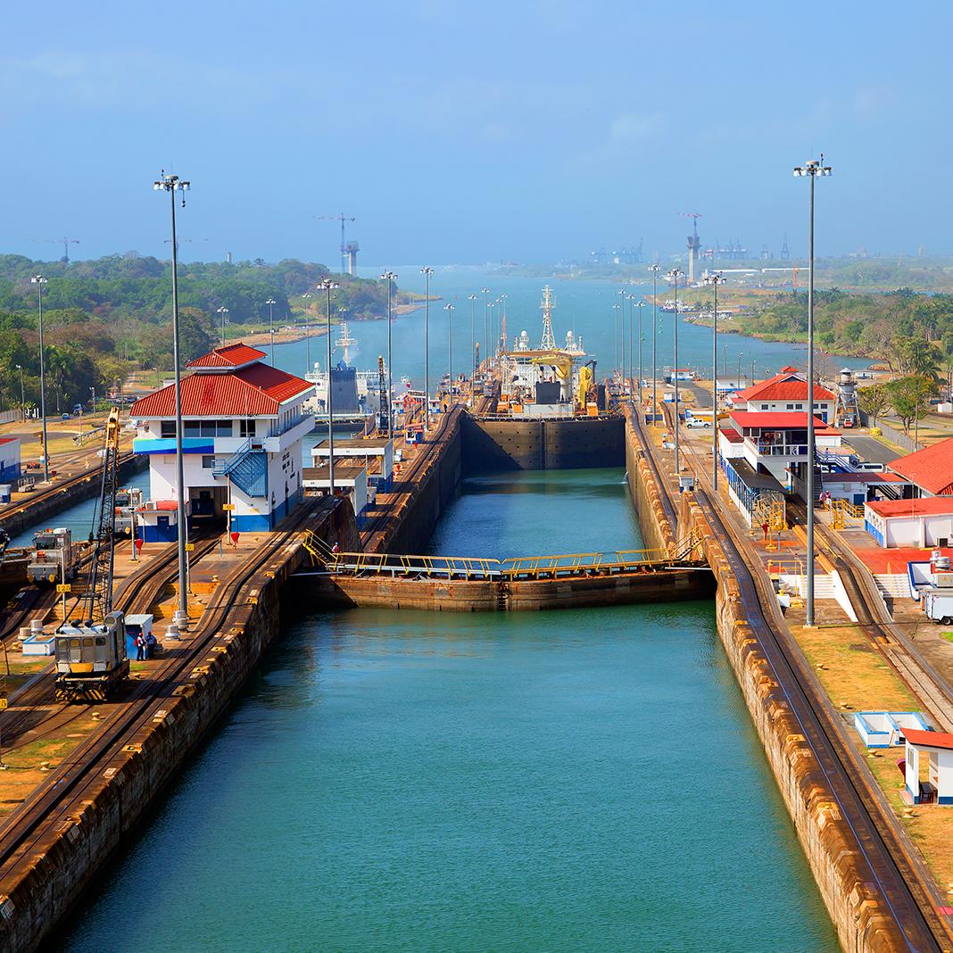 Views of the Panama Canal’s locks