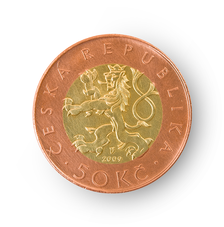 Czech Republic coin in Prague